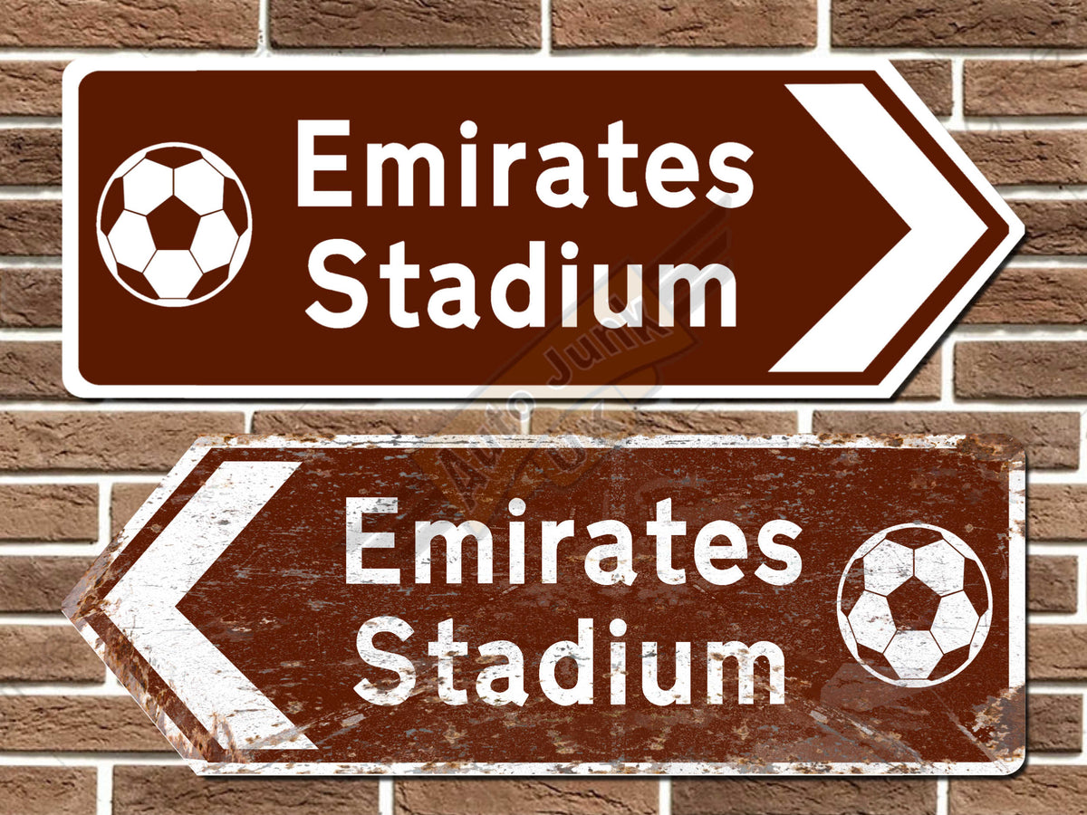 Emirates Stadium Football Ground Metal Road Sign