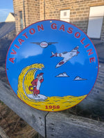 Esso Aviation Gasoline Enamel Sign