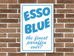 Esso Blue Paraffin Metal Sign