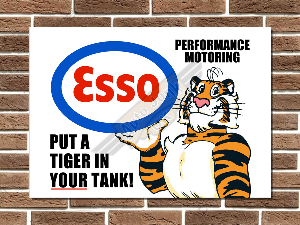 Esso Tiger Metal Sign