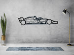 Formula One F1 Car Silhouette Metal Wall Art