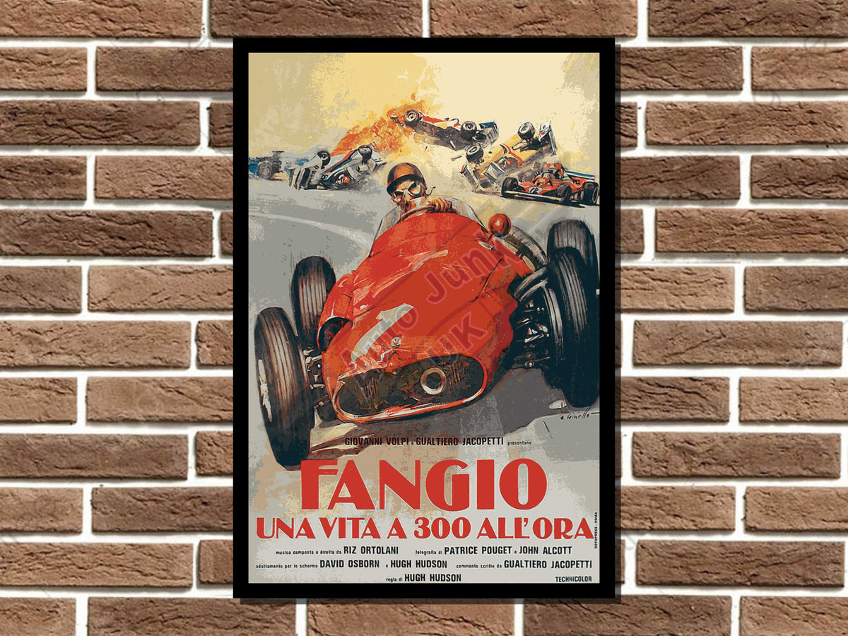 Fangio Una Vita A 300 All'Ora Metal Sign