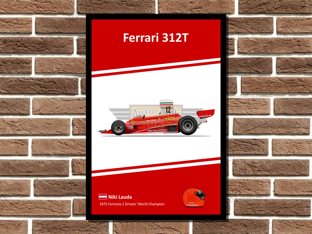 Niki Lauda Ferrari 312T Metal Sign