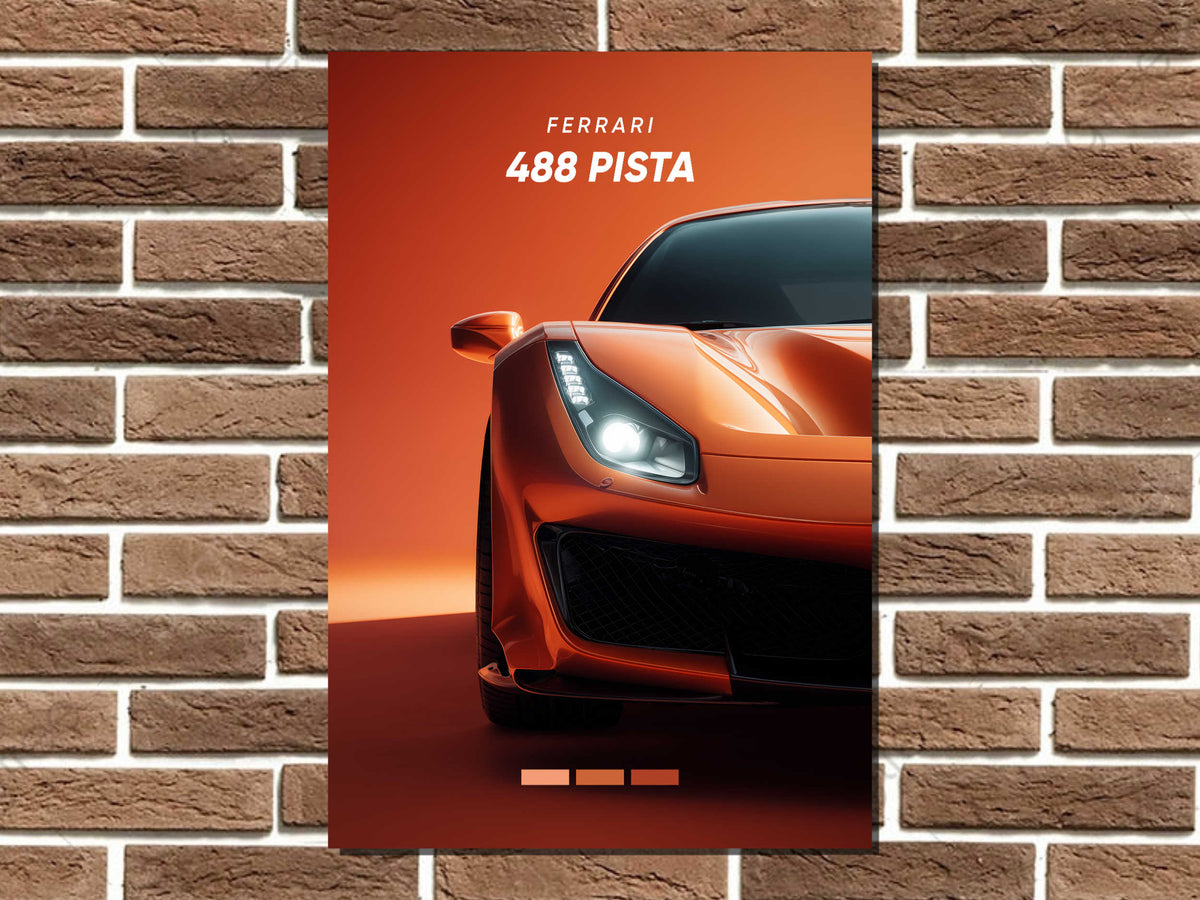 458 Pista Metal Poster Print