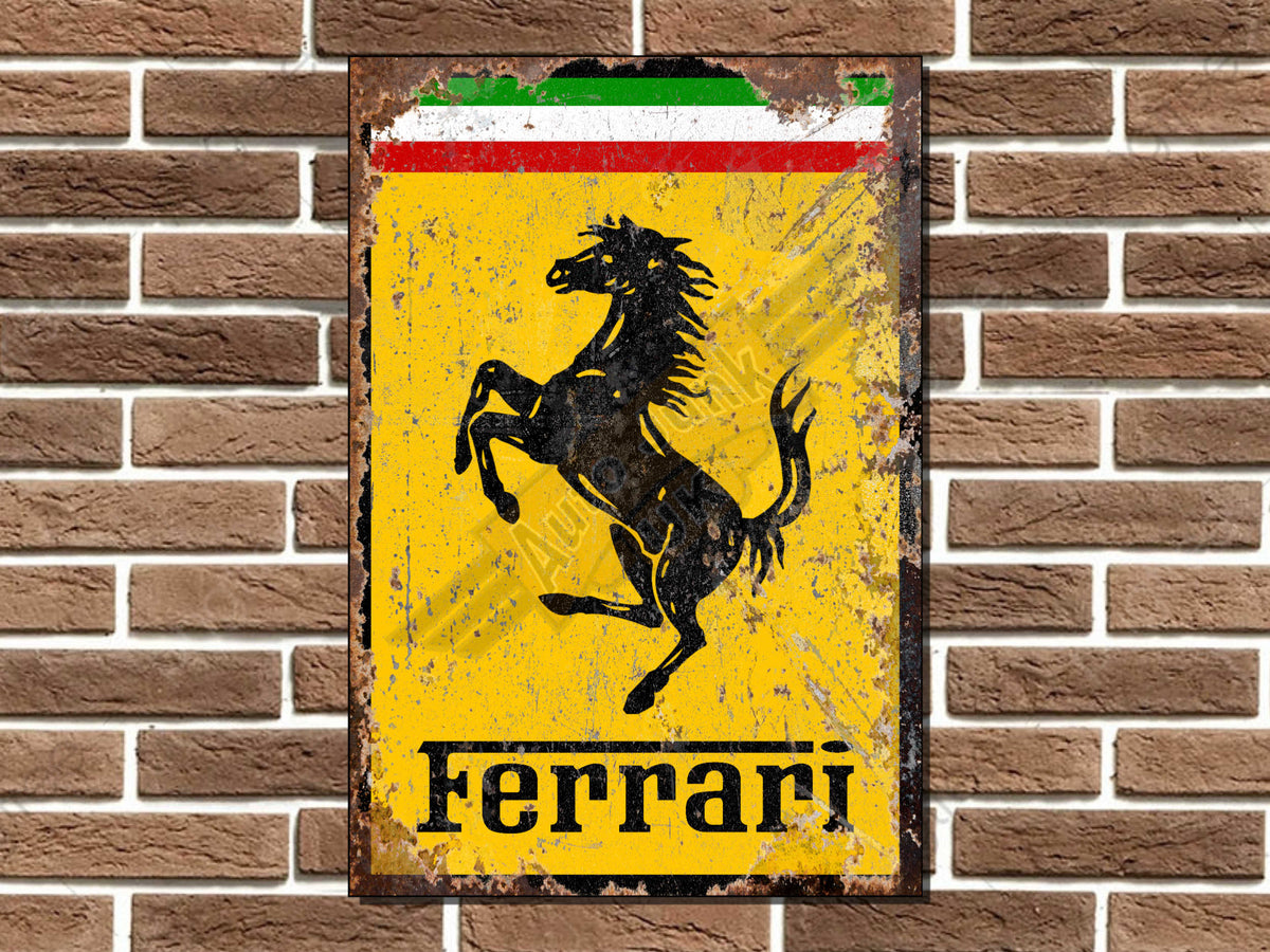 Ferrari Badge Metal Sign