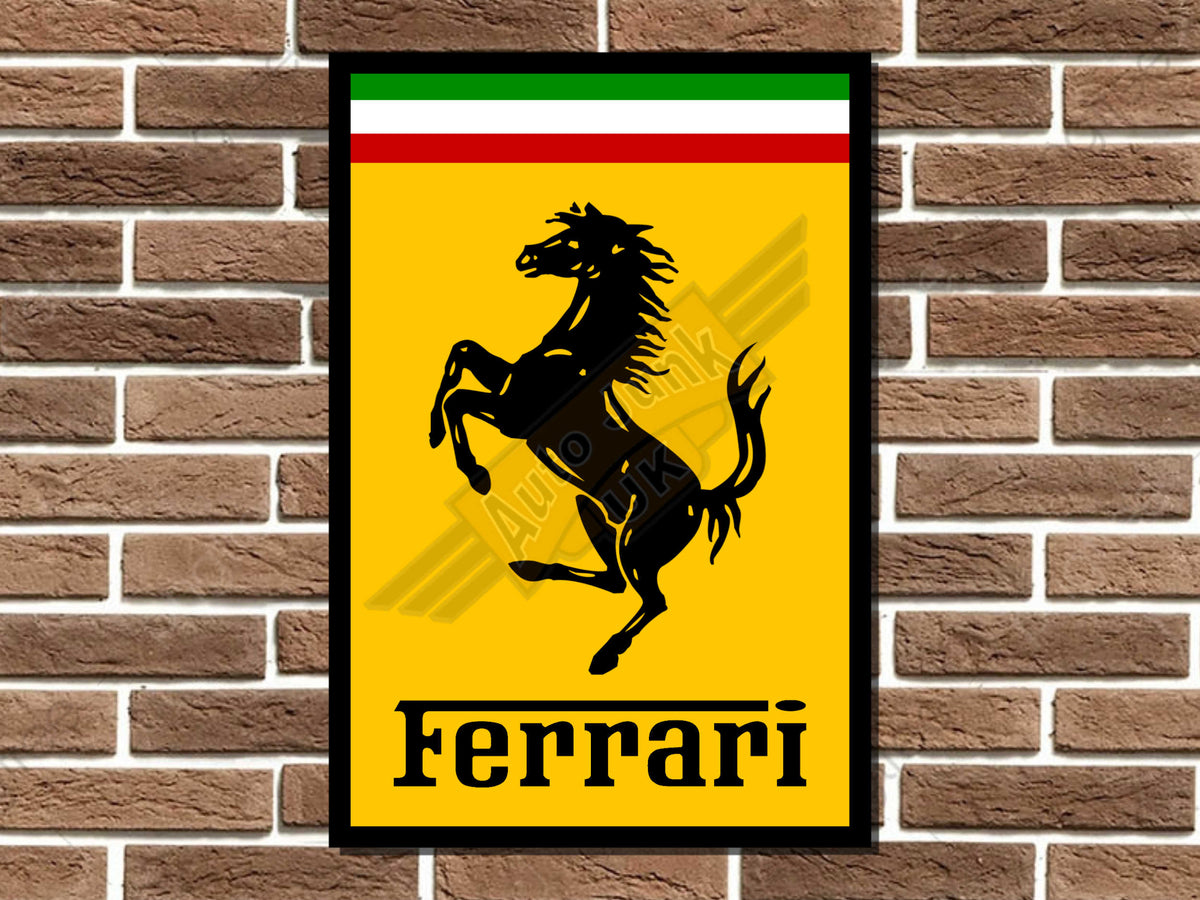 Ferrari Badge Metal Sign