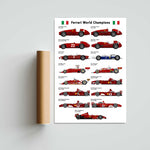 Ferrari World Champions Paper Poster