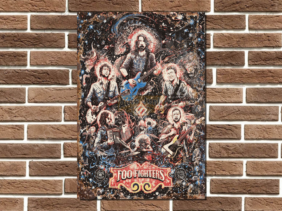 Foo Fighters Metal Poster Sign