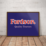 Fordson Tractors Paper Poster