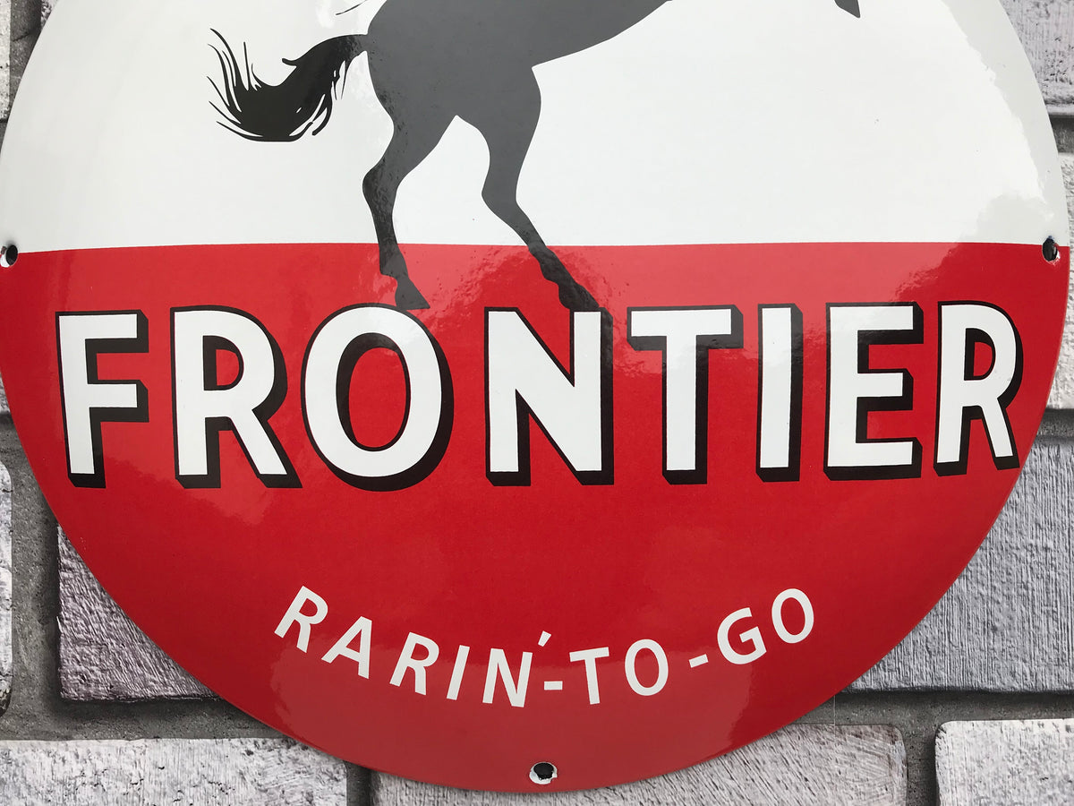 Frontier Enamel Sign