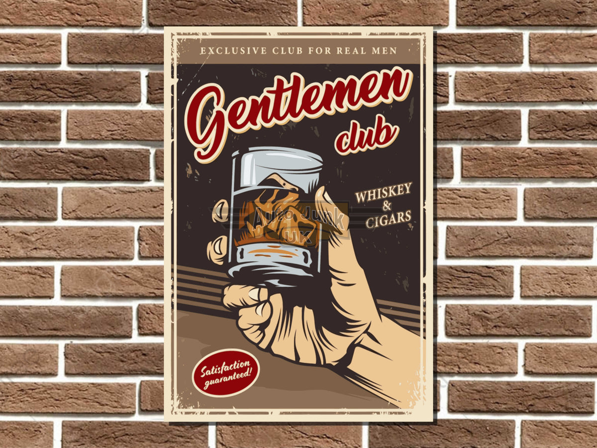 Gentleman Club Metal Sign