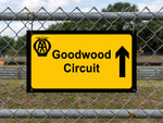 Goodwood Circuit AA Direction Street Sign