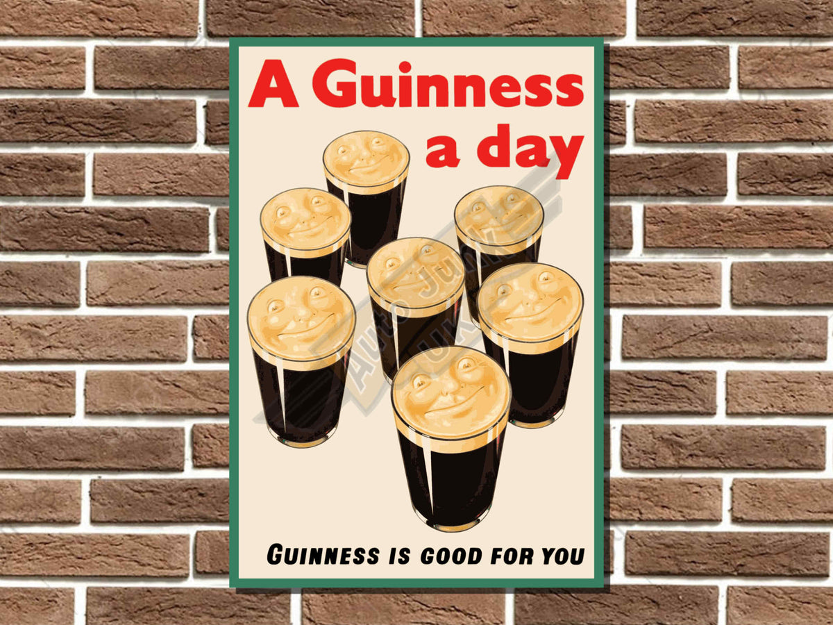 Guinness A Day Metal Sign