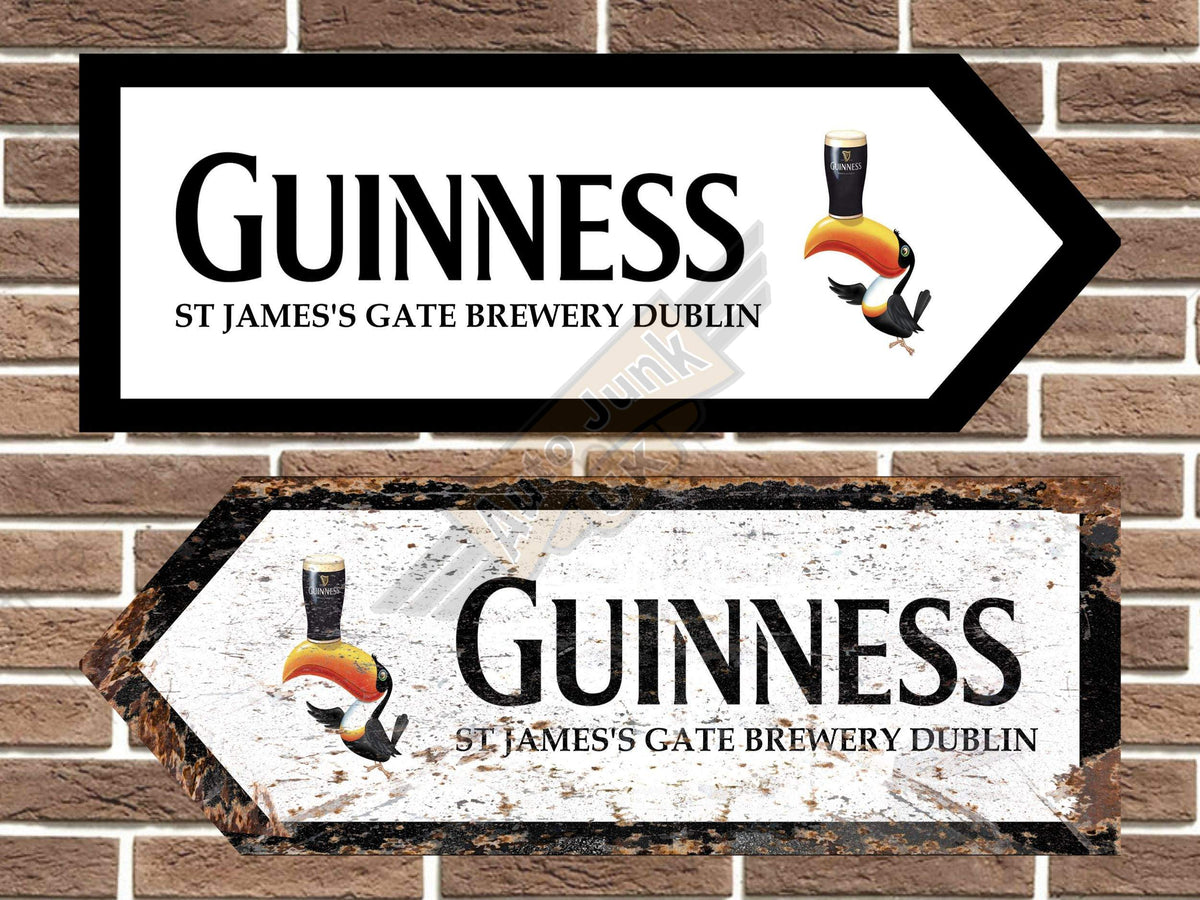 Guinness Metal Direction Arrow Sign