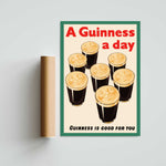 Guinness a Day Paper Poster