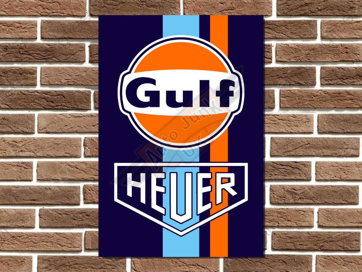 Gulf Heuer Metal Sign