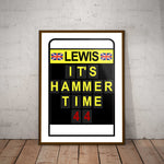 Lewis Hamilton 'It's Hammer Time' Paper Poster
