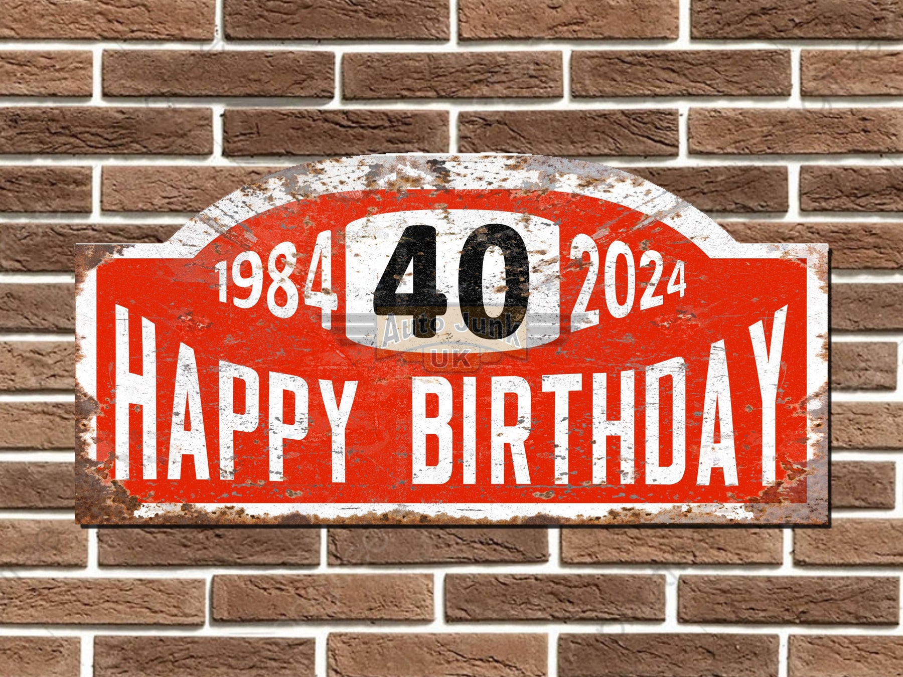Personalised Happy Birthday Rally Plate– Auto Junk UK Ltd