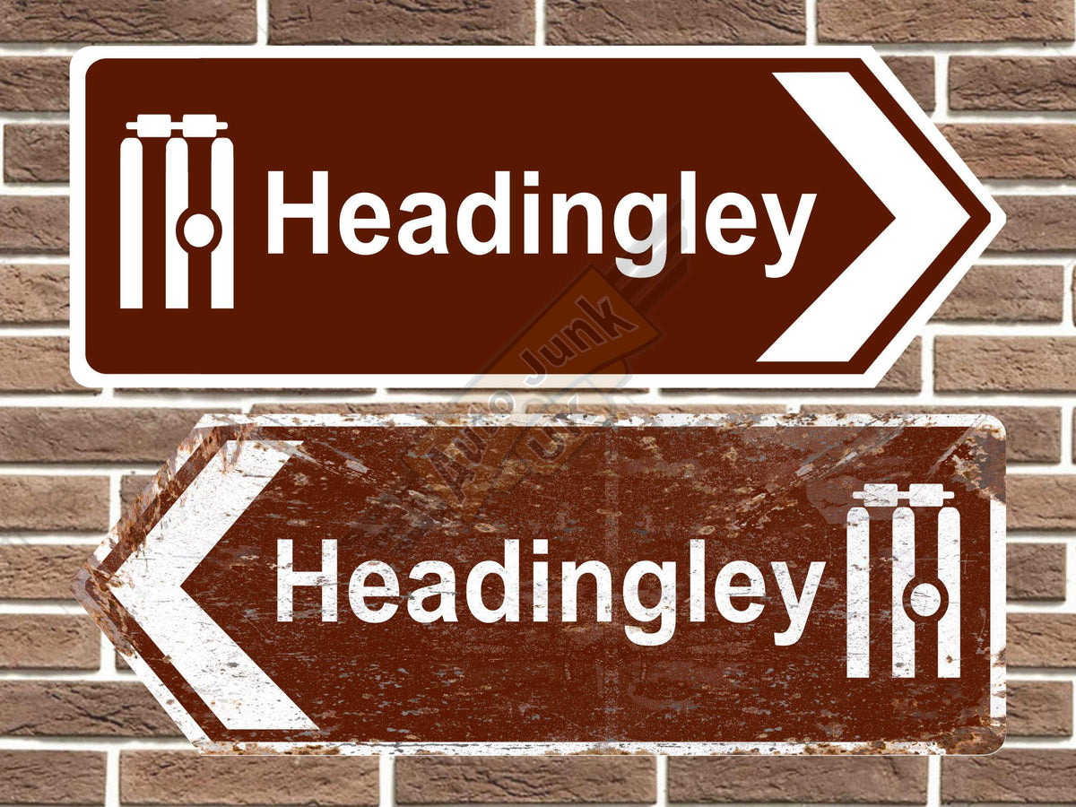 Headingley Cricket Ground Metal Road Sign