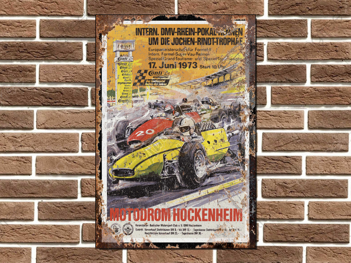 Hockenheim Jochen Rindt Trophy Metal Sign