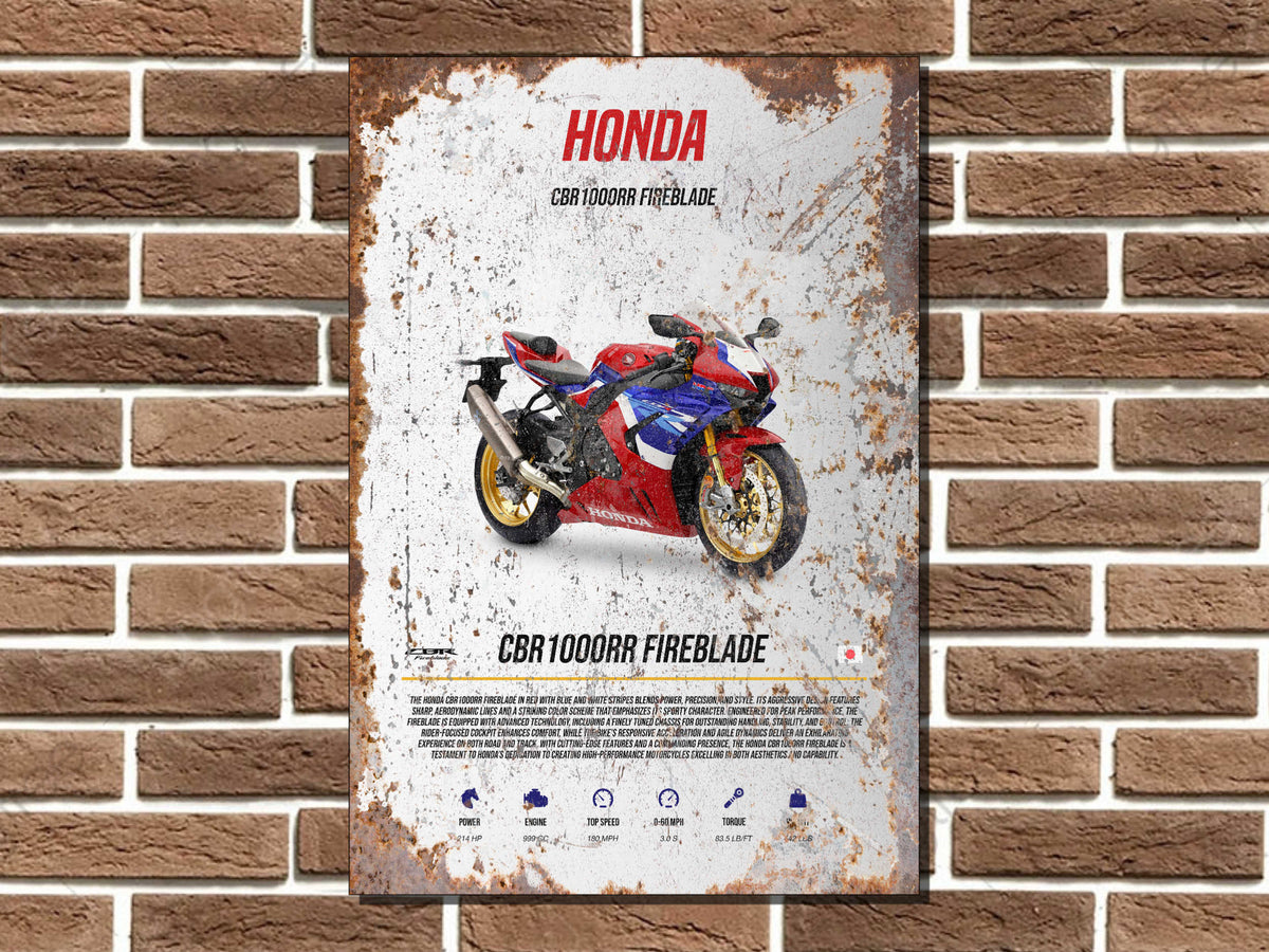Honda CBR1000RR Fireblade Metal Sign