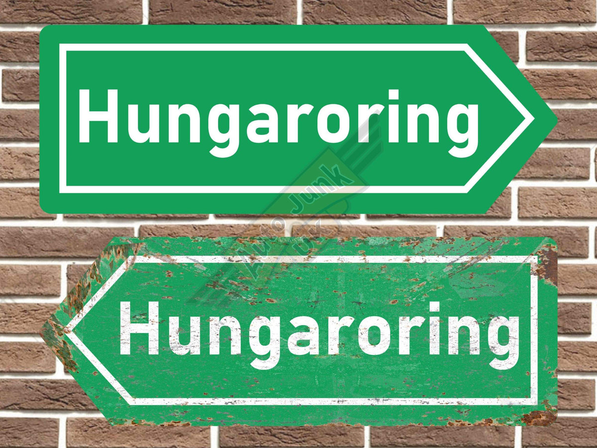 Hungaroring Race Circuit Metal Road Sign