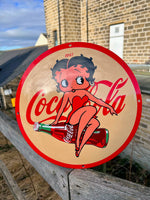 Coca Cola Betty Boop Enamel Sign