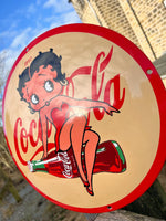 *CLEARANCE* Coca Cola Betty Boop Enamel Sign