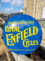 Royal Enfield Cycles Enamel Sign