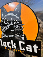 Black Cat Cigarettes Enamel Sign
