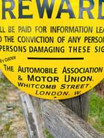 Automobile Association£2 Reward Enamel Sign