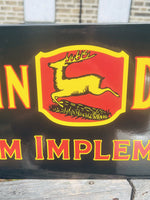 John Deere Enamel Sign