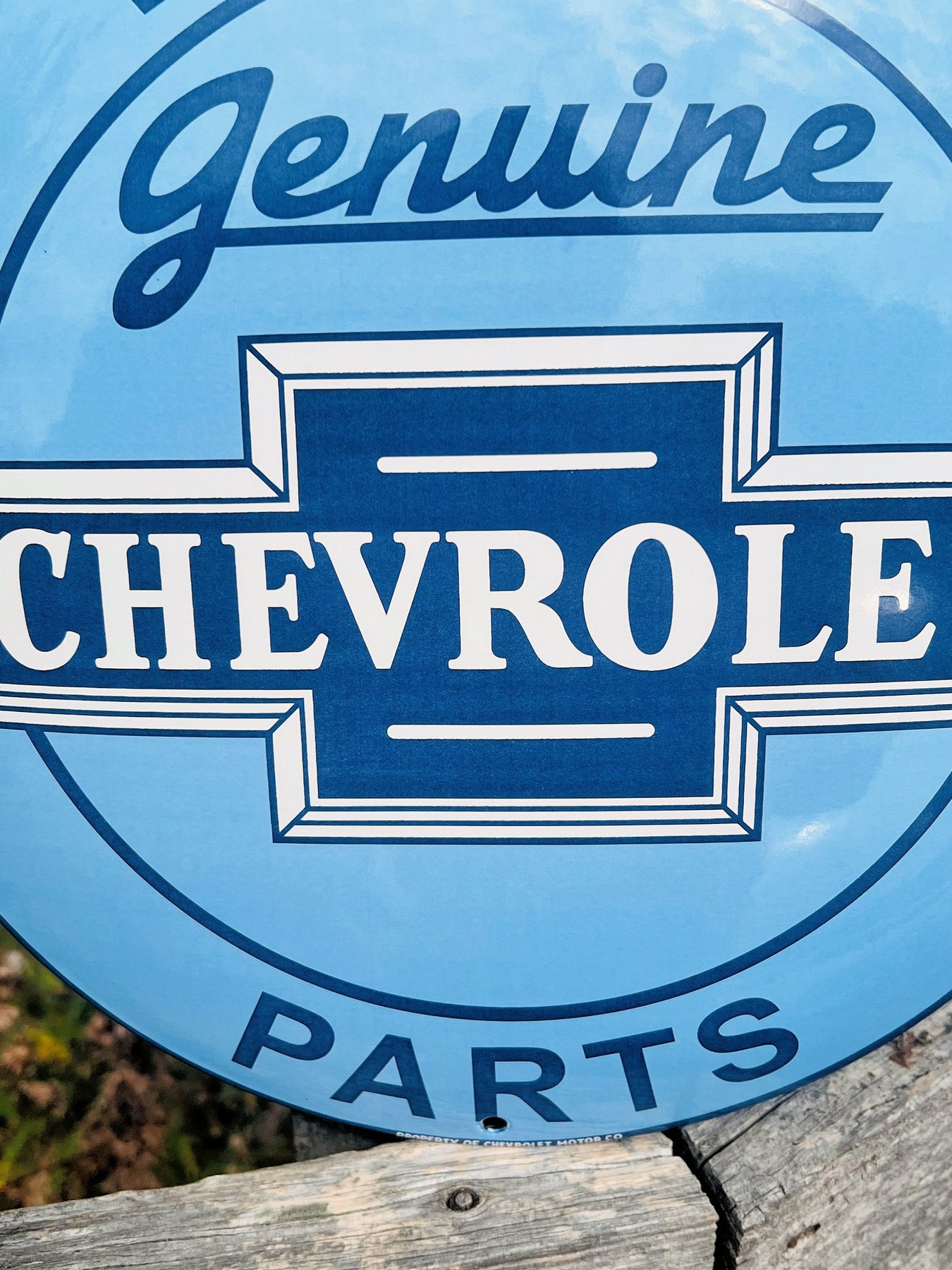 Chevrolet Genuine Parts Enamel Sign– Auto Junk UK Ltd