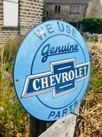 Chevrolet Genuine Parts Enamel Sign
