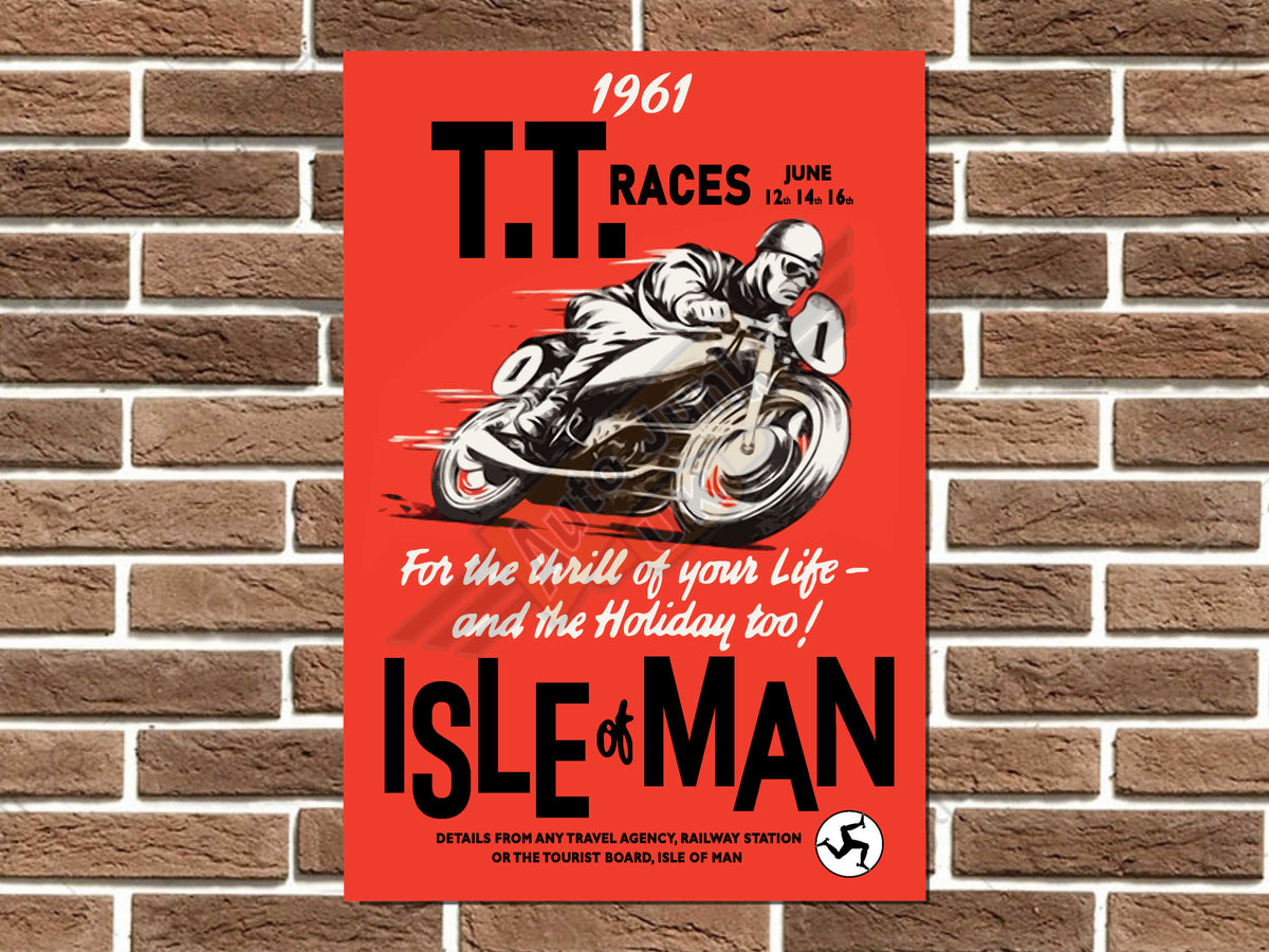 Isle of Man TT Races Metal Sign