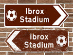 Ibrox Stadium Metal Road Sign