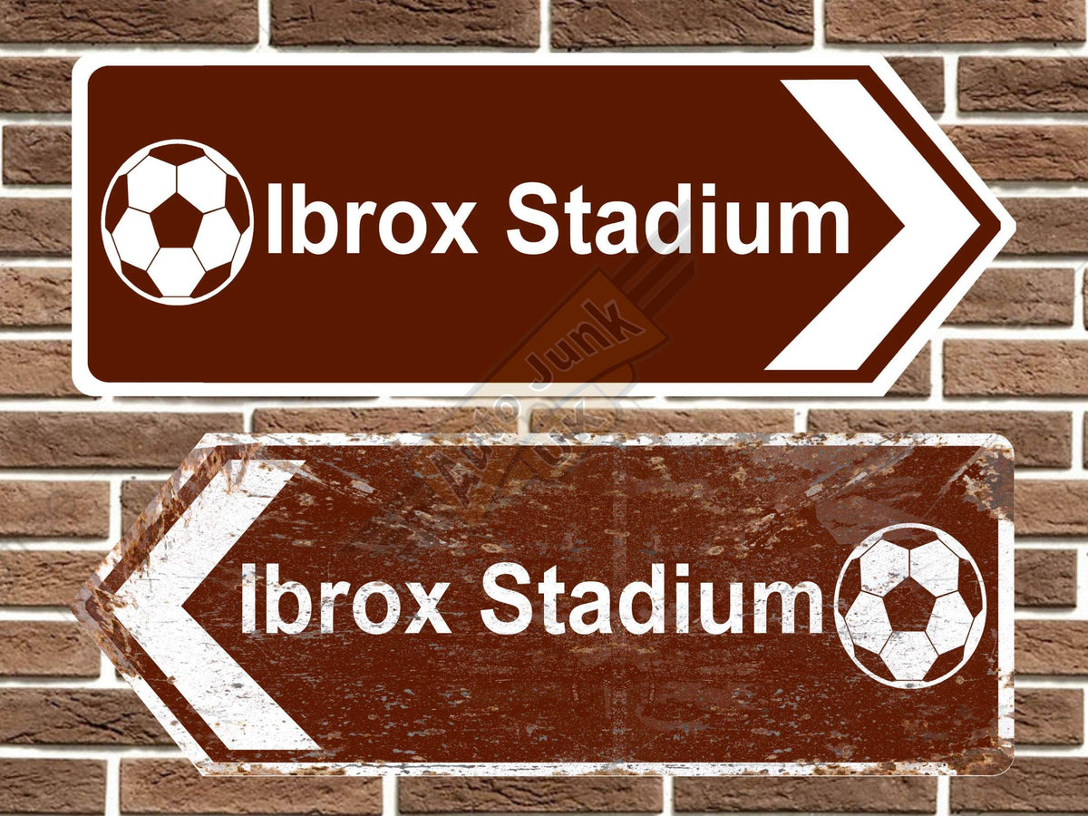 Rangers Ibrox Stadium Metal Road Sign