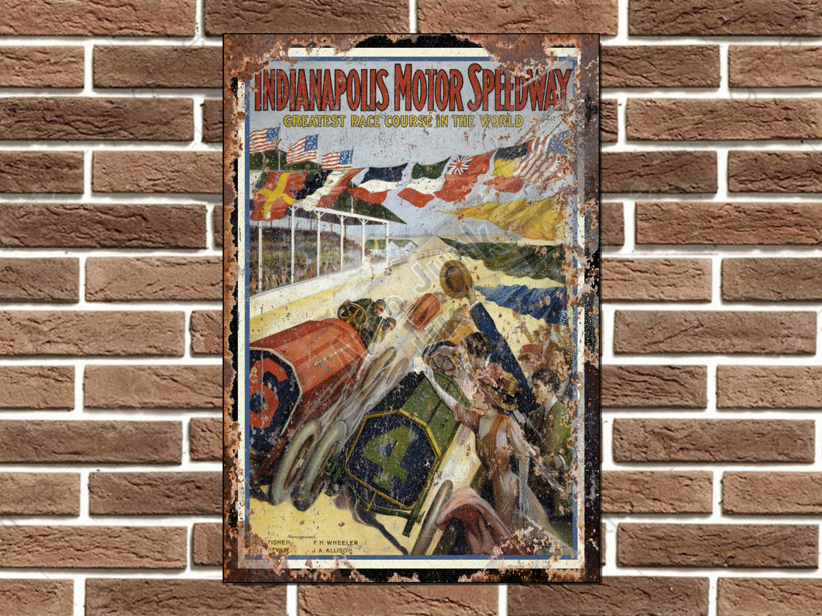 Indianapolis Motor Speedway Metal Sign