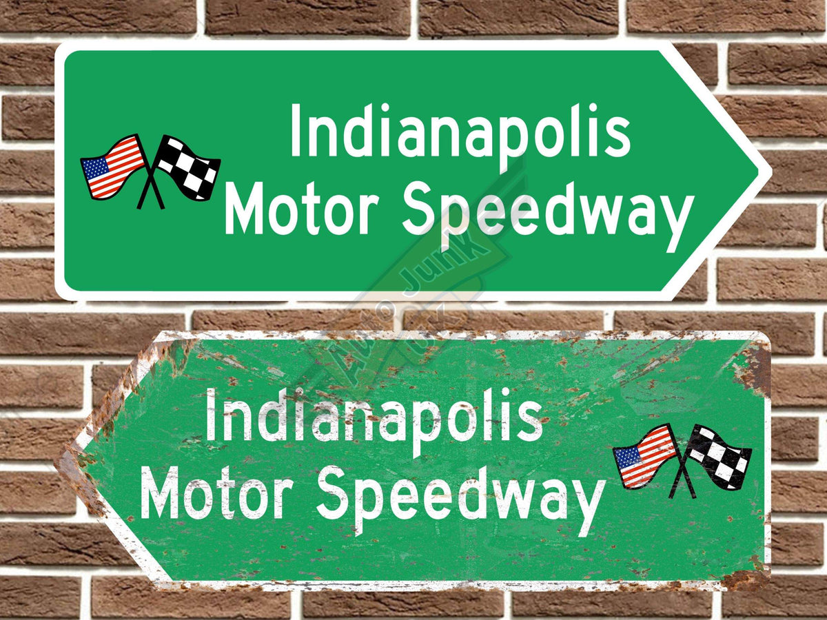 Indianapolis Motor Speedway Metal Road Sign