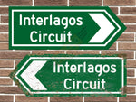 Interlagos Circuit Metal Road Sign
