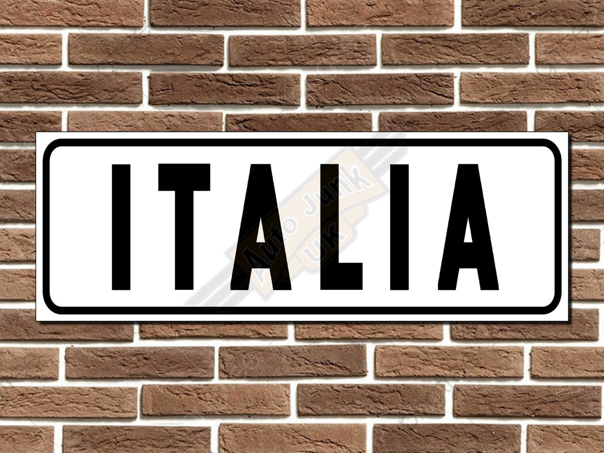 Italia Italian Street Sign