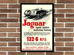 Jaguar Makes History Metal Sign