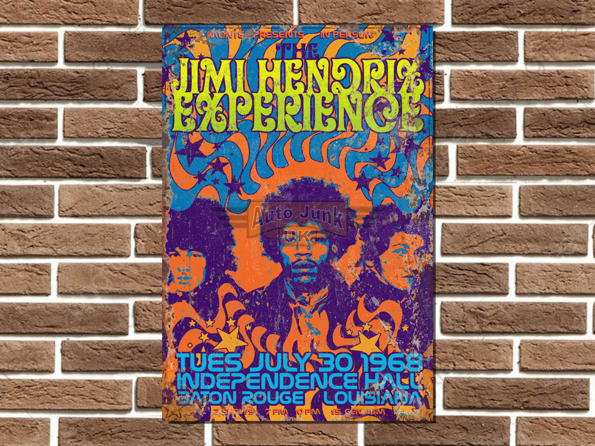 Jimi Hendrix Experience Metal Poster Sign