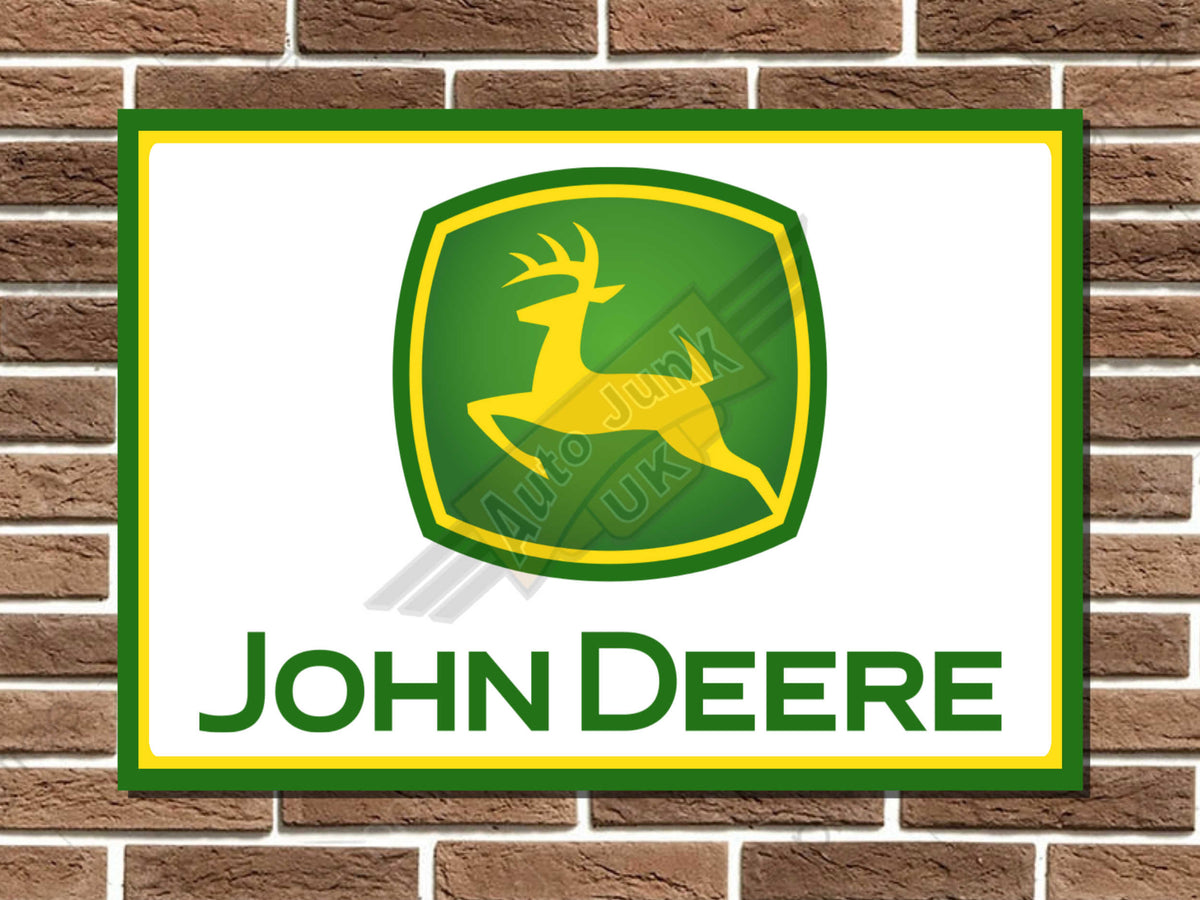 John Deere Tractors Logo Metal Sign