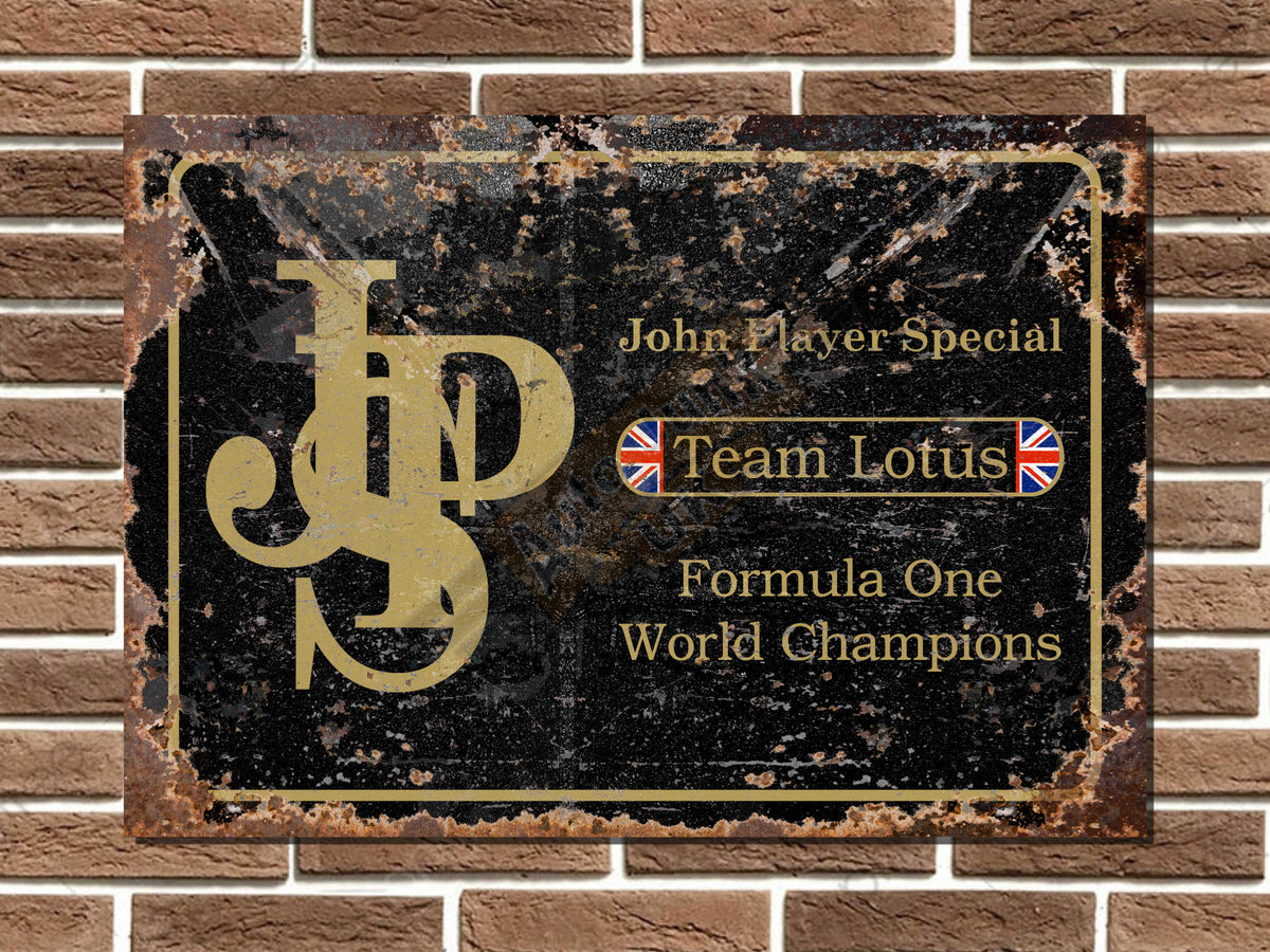 John Player Special Team Lotus Metal Sign