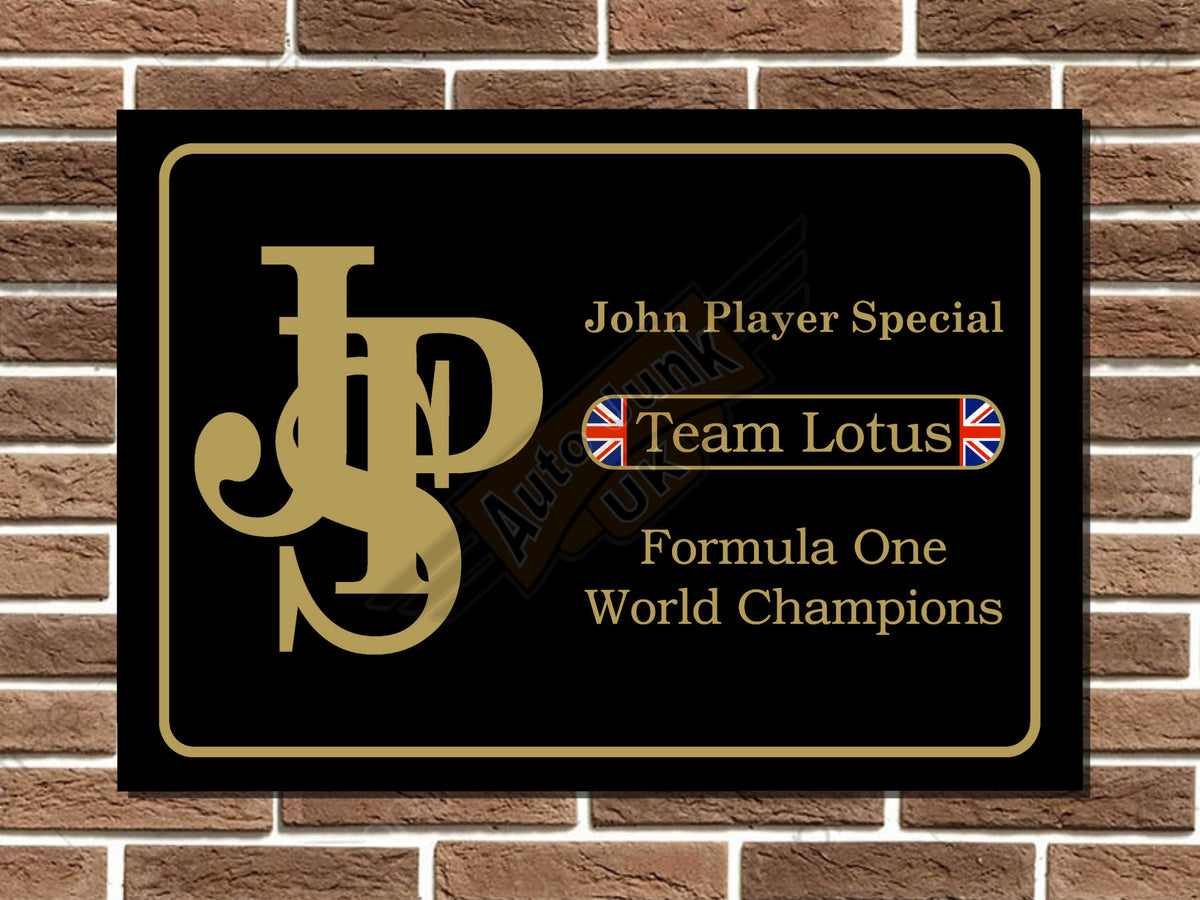 John Player Special Team Lotus Metal Sign