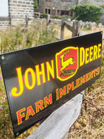 Deere Farm Implements Enamel Sign