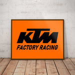 KTM Factory Racing Paper Poster