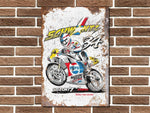 Kevin Schwantz Suzuki RGV500 Metal Sign