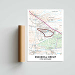 Knockhill Circuit Map Paper Poster
